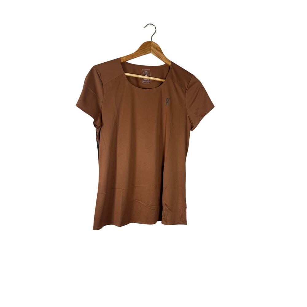 On-Running On Cloud Performance Running Tee Cocoa Black Medium